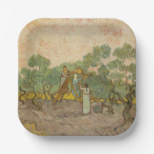 Vincent van Gogh - Women Picking Olives Paper Plate