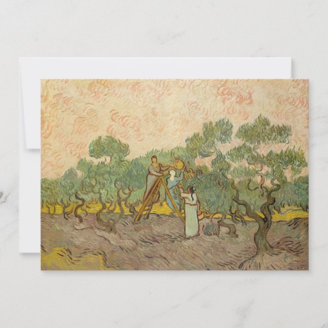 Vincent van Gogh - Women Picking Olives Thank You Card (Front)