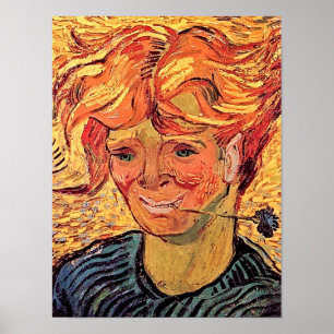 Vincent Van Gogh - Young Man With Cornflower Poster