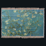 Vincent van Gogh's Almond Blossom Rugs Throw Blanket<br><div class="desc">Vincent Willem van Gogh,  1853 - 1890,   was a Dutch post-impressionist painter famous for his style of rugged beauty and use of bold colours.</div>