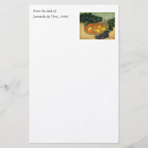 Vincent van Gogh's Basket of Fruit and Gloves 1889 Stationery
