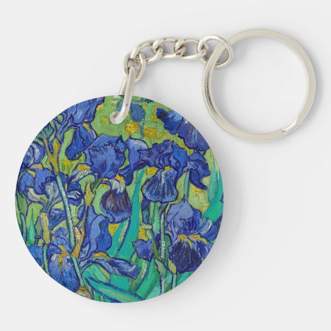 Vincent Van Gogh's Irises Key Ring (Back)