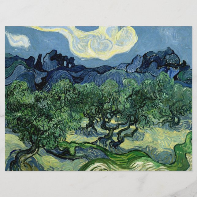 Vincent van Gogh's Olive Trees (1889) Flyer (Front)
