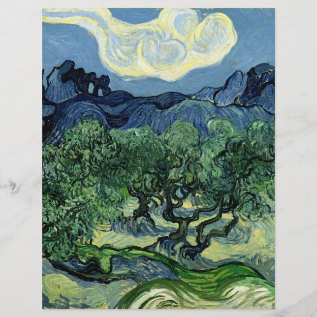 Vincent van Gogh's Olive Trees (1889) Flyer (Front)