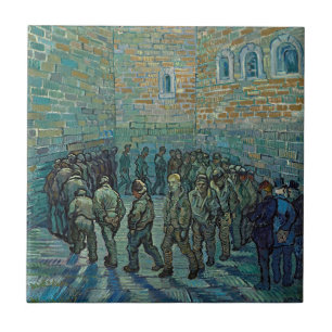 Vincent van Gogh's Prisoners Exercising  Ceramic Tile