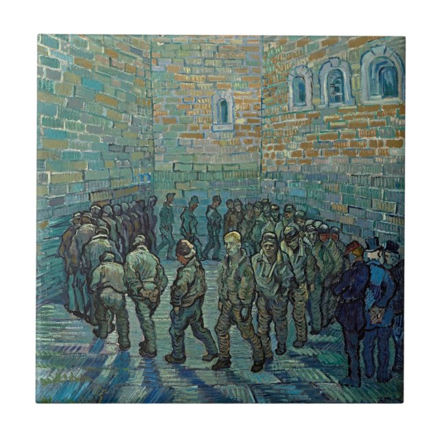 Vincent van Gogh's Prisoners Exercising  Ceramic Tile (Front)