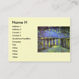 Vincent van Gogh's Starry Night Over the Rhone Business Card