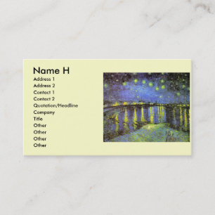 Vincent van Gogh's Starry Night Over the Rhone Business Card