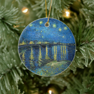 Vincent van Gogh's Starry Night Over the Rhone Ceramic Ornament