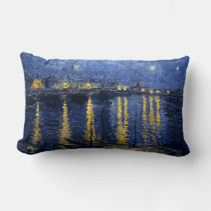 Vincent van Gogh's Starry Night Over the Rhone Lumbar Cushion