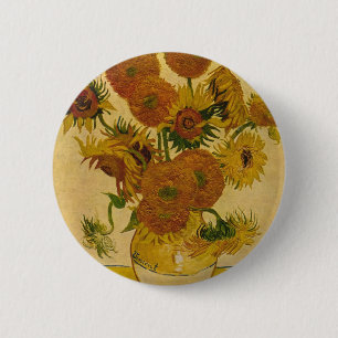 Vincent van Gogh's Sunflowers, 1878 6 Cm Round Badge