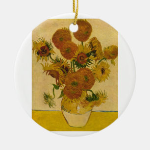 Vincent van Gogh's Sunflowers, 1878 Ceramic Tree Decoration