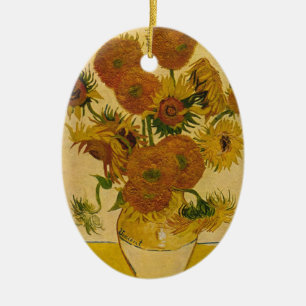 Vincent van Gogh's Sunflowers, 1878 Ceramic Tree Decoration