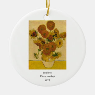 Vincent van Gogh's Sunflowers, 1878 Ceramic Tree Decoration