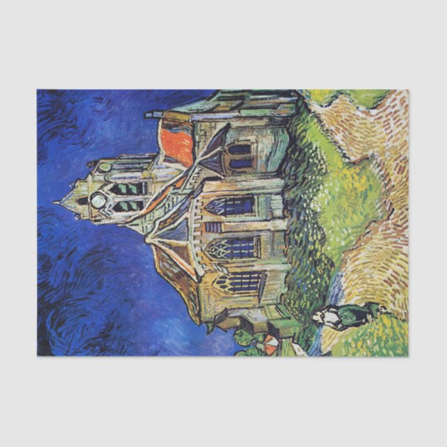Vincent van Gogh's The Church at Auvers Tissue Paper (Front)