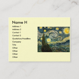 Vincent van Gogh's The Starry Night (1889) Business Card