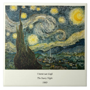 Vincent van Gogh's The Starry Night (1889) Ceramic Tile