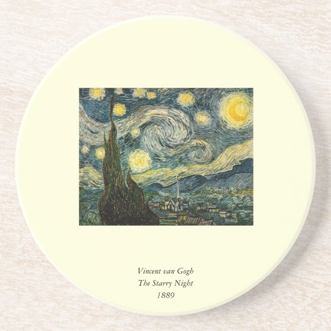 Vincent van Gogh's The Starry Night (1889) Coaster (Front)