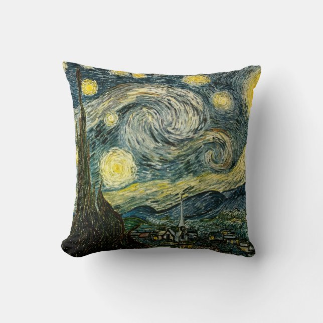 Vincent van Gogh's The Starry Night (1889) Cushion (Front)
