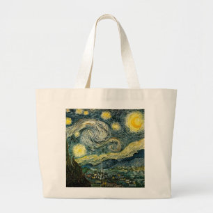 Vincent van Gogh's The Starry Night (1889) Large Tote Bag