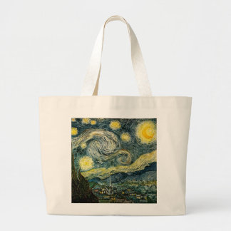 Vincent van Gogh's The Starry Night (1889) Large Tote Bag