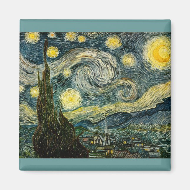 Vincent van Gogh's The Starry Night (1889) Magnet (Front)