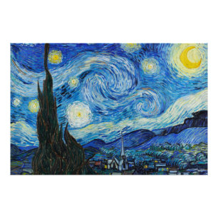 Vincent Van Gogh's The Starry Night (1889) Photo Print