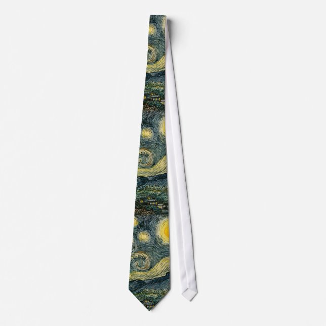 Vincent van Gogh's The Starry Night (1889) Tie (Front)