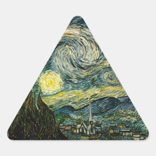 Vincent van Gogh's The Starry Night (1889) Triangle Sticker