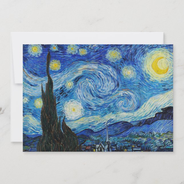 Vincent Van Gogh's The Starry Night Holiday Card (Front)
