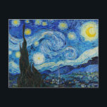 Vincent Van Gogh's The Starry Night Postcard<br><div class="desc">Immerse yourself in the mesmerising beauty of Vincent Van Gogh's The Starry Night with this high-quality reproduction art print. Own a piece of art history and let the brilliance of Van Gogh's masterpiece illuminate your surroundings.</div>