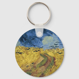Vincent van Gogh's Wheat Field with Crows (1890) Key Ring