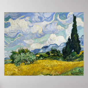 Vincent Van Gogh's Wheat Field with Cypresses Sm Poster