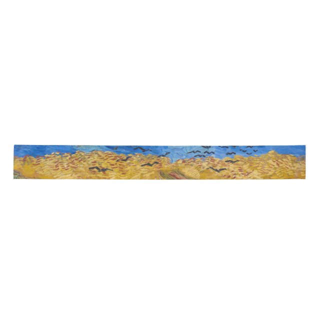 Vincent van Gogh's Wheatfield with Crows  Satin Ribbon (Front)
