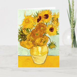 Vincent Van Gogh's Yellow Sunflower Painting 1888 Card