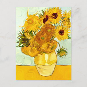 Vincent Van Gogh's Yellow Sunflower Painting 1888 Postcard