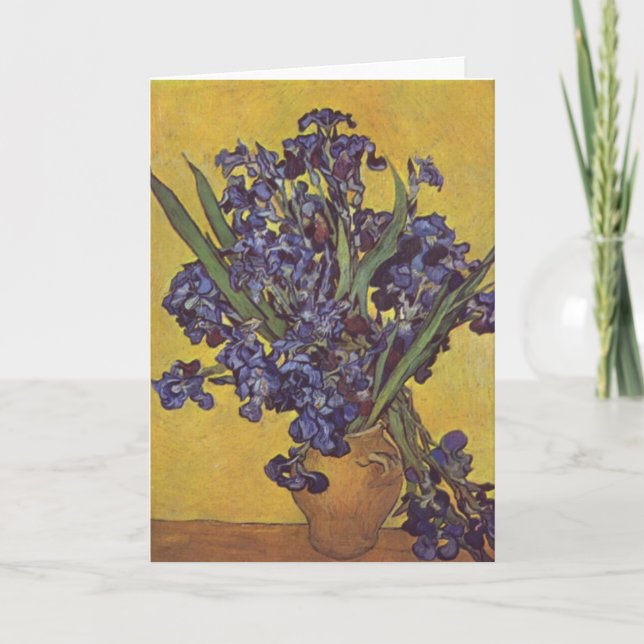 Vincent Willem Van Gogh Iris flowers Card (Front)