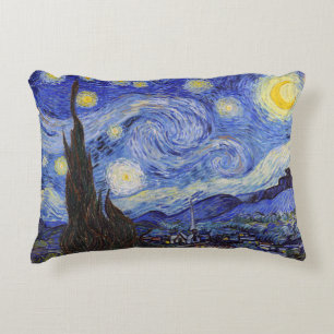 Vincent Willem van Gogh , "Starry Night" Decorative Cushion
