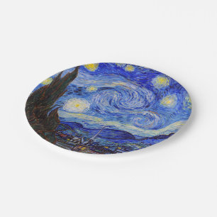 Vincent Willem van Gogh , "Starry Night" Paper Plate