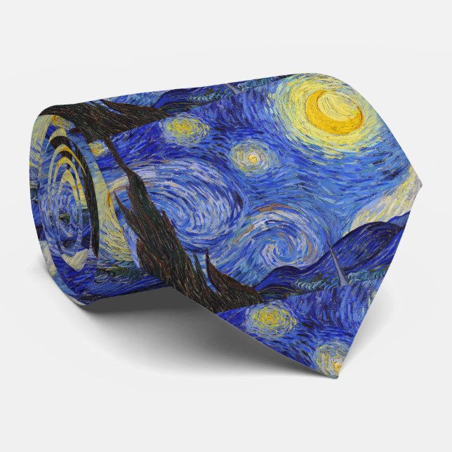 Vincent Willem van Gogh, "Starry Night" Tie (Rolled)