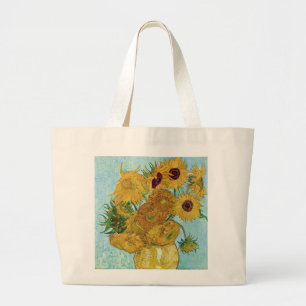 Vincent Willem van Gogh , "Sunflowers" Large Tote Bag
