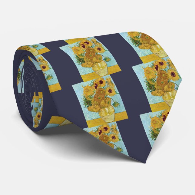 Vincent Willem van Gogh , "Sunflowers" Tie (Rolled)
