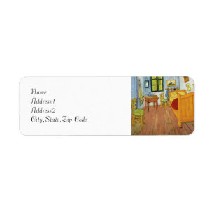 Vincent's Bedroom in Arles by Van Gogh Return Address Label