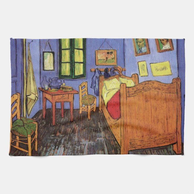 Vincent's Bedroom in Arles by Vincent van Gogh Tea Towel (Horizontal)