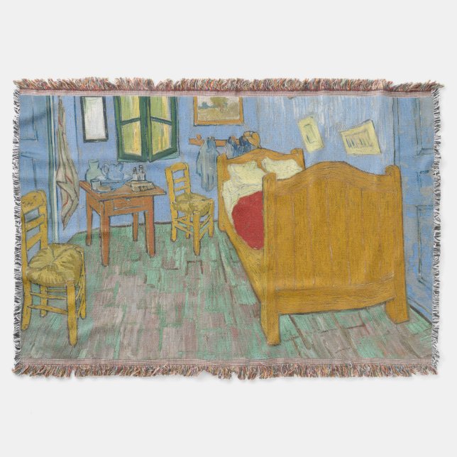 Vincent's Bedroom in Arles by Vincent van Gogh Throw Blanket (Front)