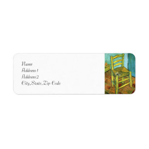 Vincent's Chair by Van Gogh Return Address Label