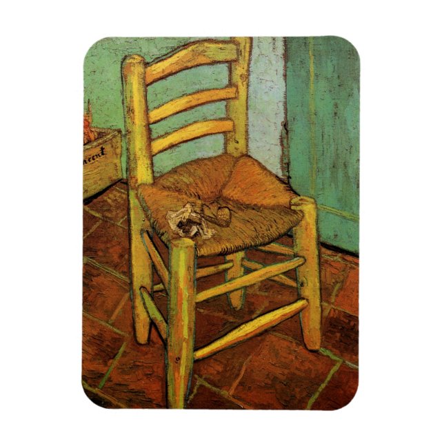 Vincent's Chair with His Pipe by Vincent van Gogh Magnet (Vertical)