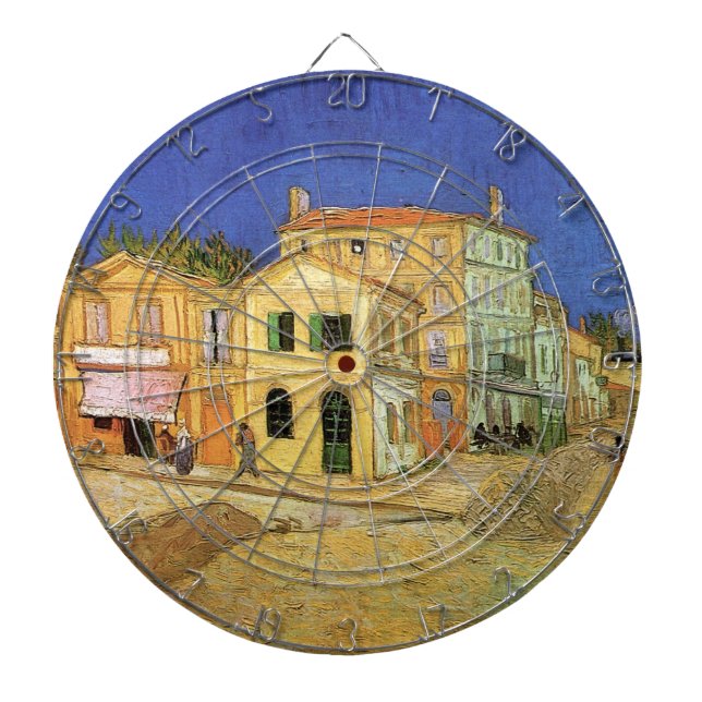 Vincent's House in Arles by Vincent van Gogh Dartboard (Front)