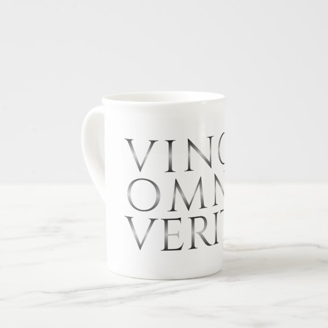 VINCIT OMNIA VERITAS - Light Bone China Mug (Front Left)