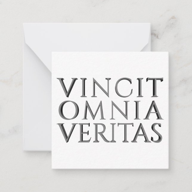 VINCIT OMNIA VERITAS - Light Note Card (Front)